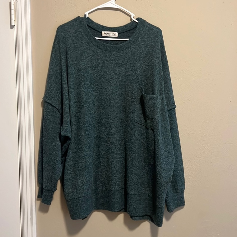 Impressions Long Sleeve Pocket Sweater
